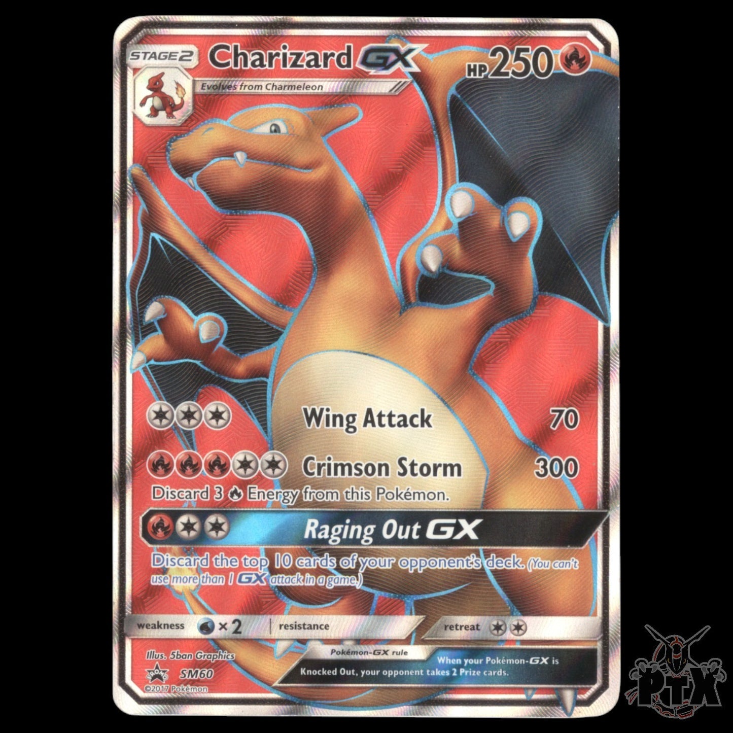 Charizard GX #SM60 SUn & Moon Promo MP/Moderatly Played Pokemon 2017