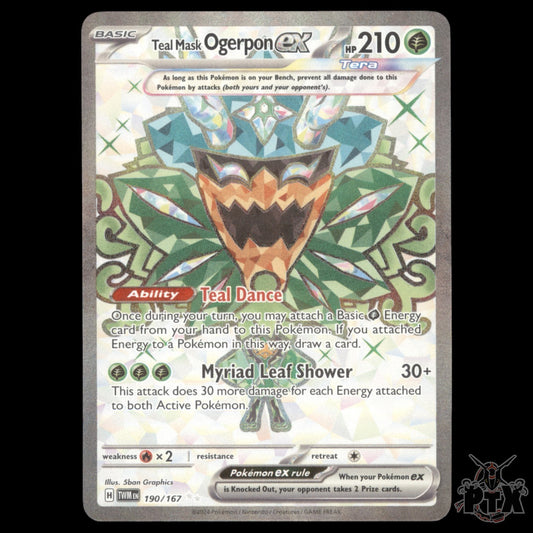 Ogerpon ex #190/167 Twilight Masquerade NM/Near Mint Pokemon 2024