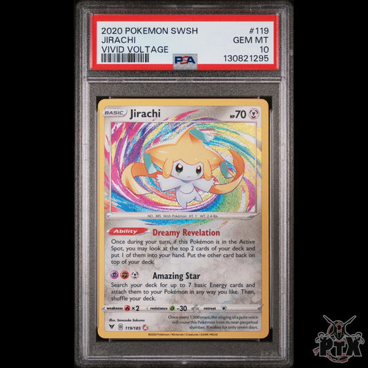Jirachi 119/185 PSA 10 Vivid Voltage Pokemon 2020