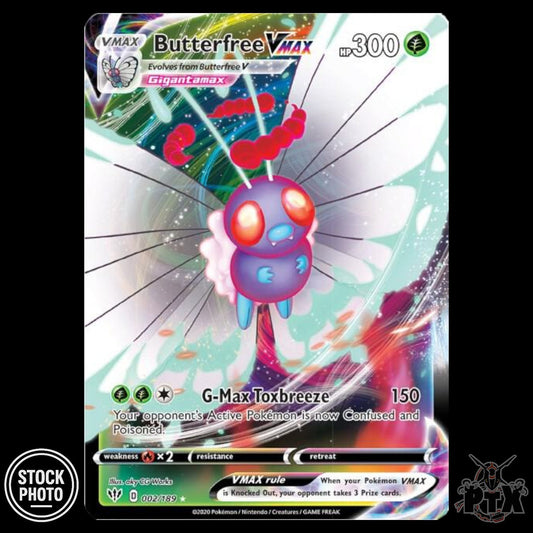 Butterfree VMAX #002/189 Darkness Ablaze NM/Near Mint Pokemon 2020
