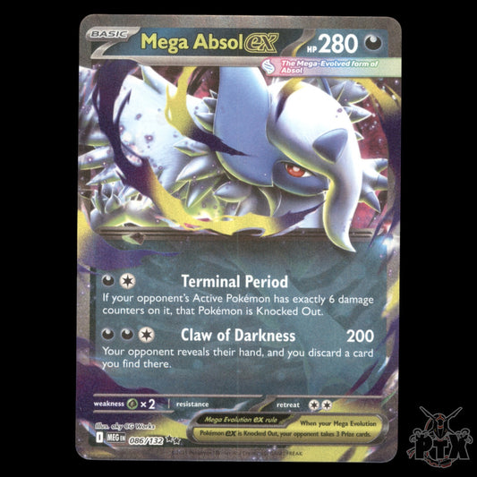 Mega Absol ex #086/132 Mega Evolution NM/Near Mint Pokemon 2025
