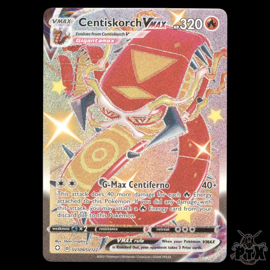 Centiskorch Vmax #SV109/SV122 Shining Fates NM/Near Mint Pokemon 2021