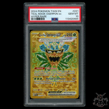 Teal Mask Ogerpon ex #221/167 PSA 10 Twilight Masquerade Pokemon 2024