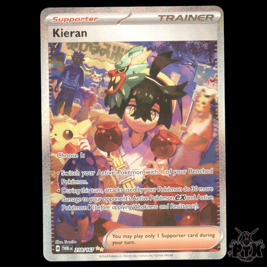Kieran #218/167 Twilight Masquerade NM/Near Mint Pokemon 2024