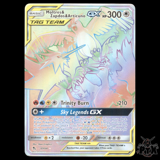 Moltres & Zapdos & Articuno GX #69/68 Hidden Fates NM/Near Mint Pokemon 2019