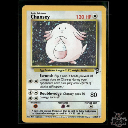 Chansey 3/130 Base Set 2 MP Pokemon