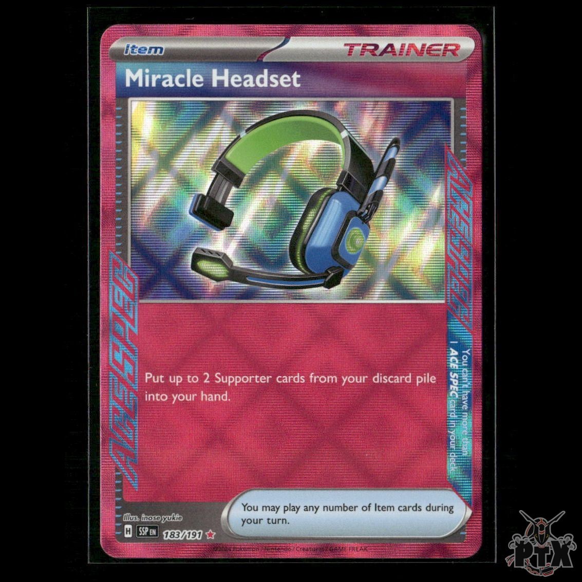 Miracle Headset 183/191 SV08: Surging Sparks NM Pokemon 2024