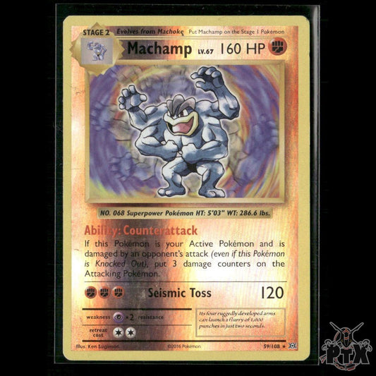 Machamp Reverse Holo 59/108 XY - Evolutions HP Pokemon