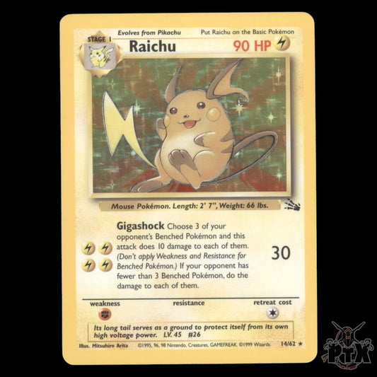 Raichu Holo #14/62 Fossil NM/Near Mint Pokemon 1999