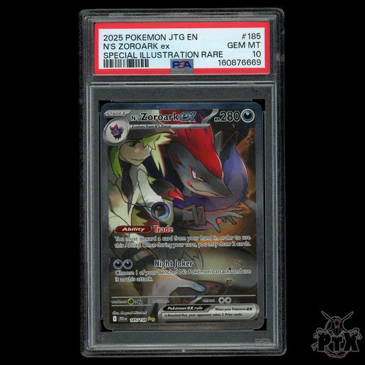 N's Zoroark ex 185/159 PSA 10 Journey Together Pokemon 2025