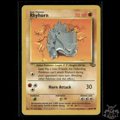 Rhyhorn 61/64 Jungle HP Pokemon