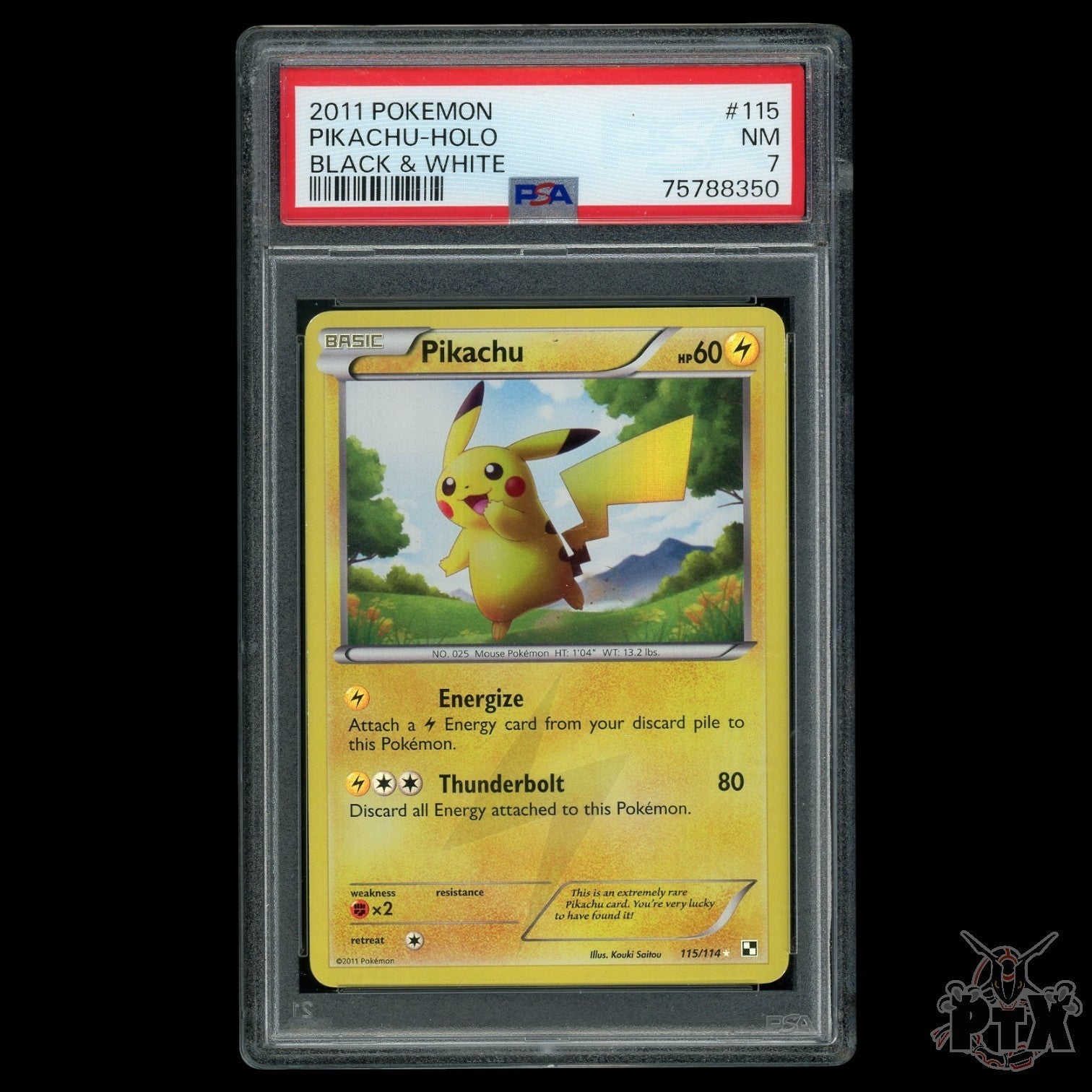 Pikachu #115/114 PSA 7 Black & White Pokemon 2011