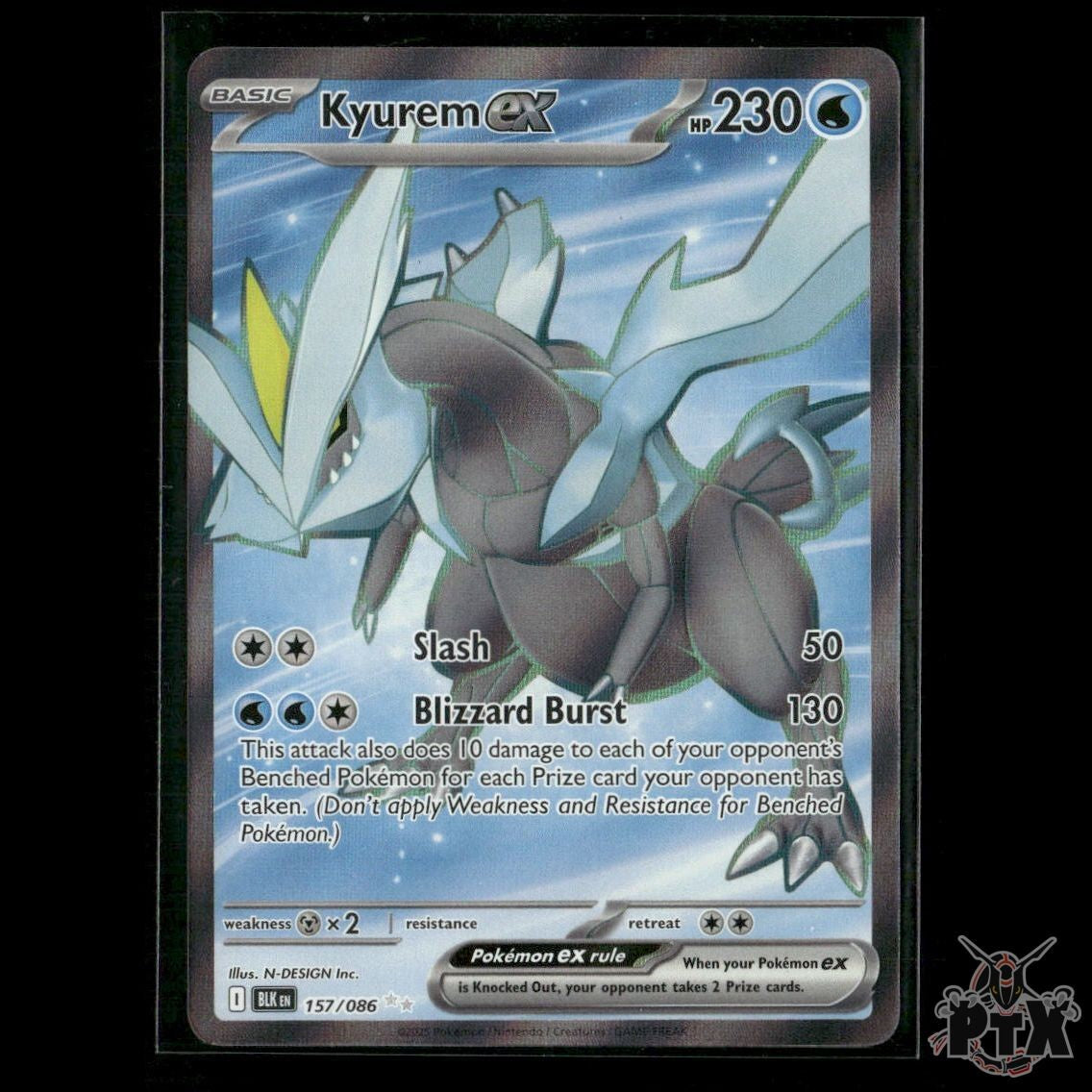 Kyurem ex 157/086 SV: Black Bolt NM Pokemon