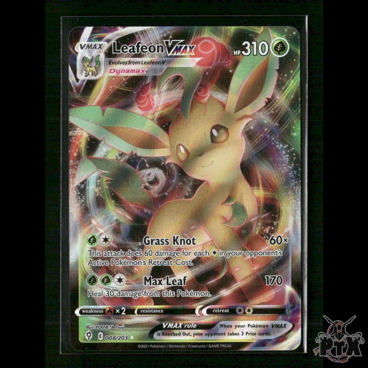 Leafeon VMAX 008/203 SWSH07: Evolving Skies NM Pokemon