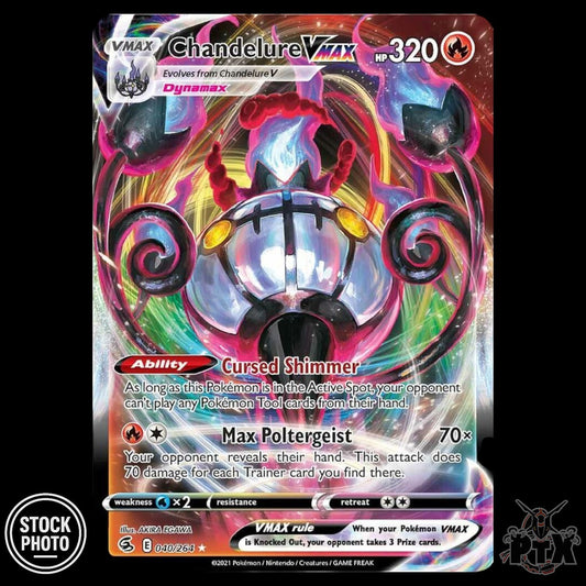 Chandelure VMAX #040/264 Fusion Strike NM/Near Mint Pokemon 2021