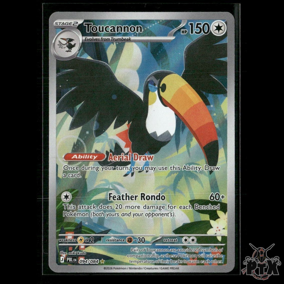 Toucannon 094/084 ME05: Pitch Black NM Pokemon