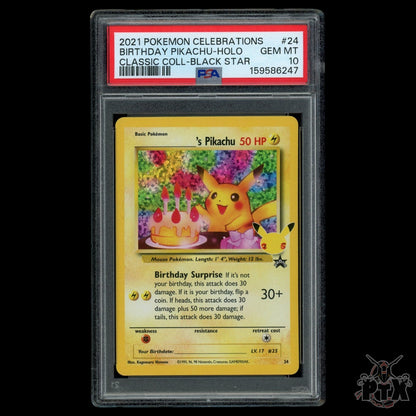 Birthday's Pikachu 24 PSA 10 Celebrations Pokemon 2021