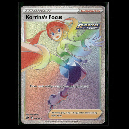 Korrina's Focus (Secret) 174/163 SWSH05: Battle Styles NM Pokemon 2021