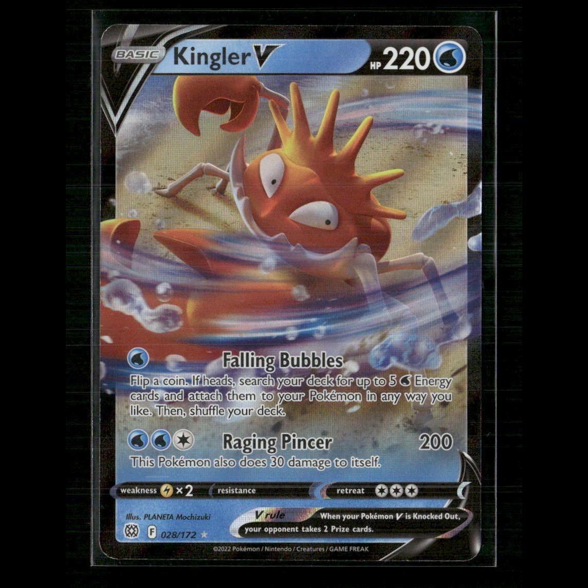 Kingler V 028/172 SWSH09: Brilliant Stars NM Pokemon