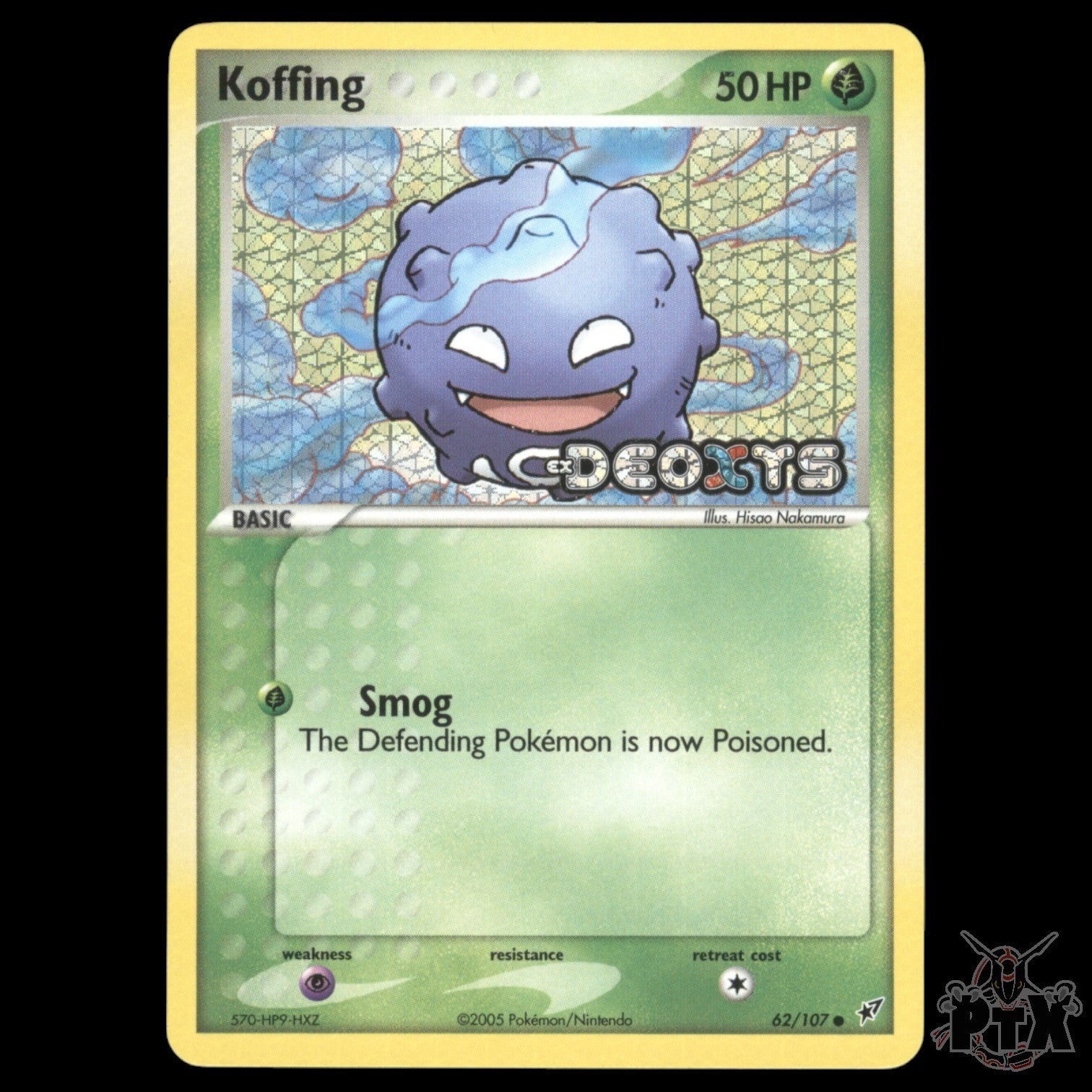 Koffing Reverse Holo #62/107 EX Deoxys NM/Near Mint Pokemon 2005