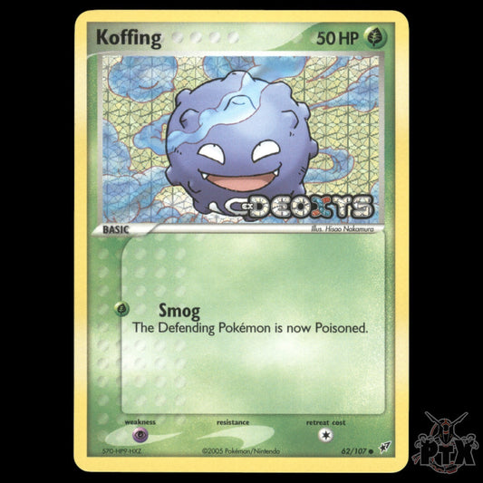 Koffing Reverse Holo #62/107 EX Deoxys NM/Near Mint Pokemon 2005