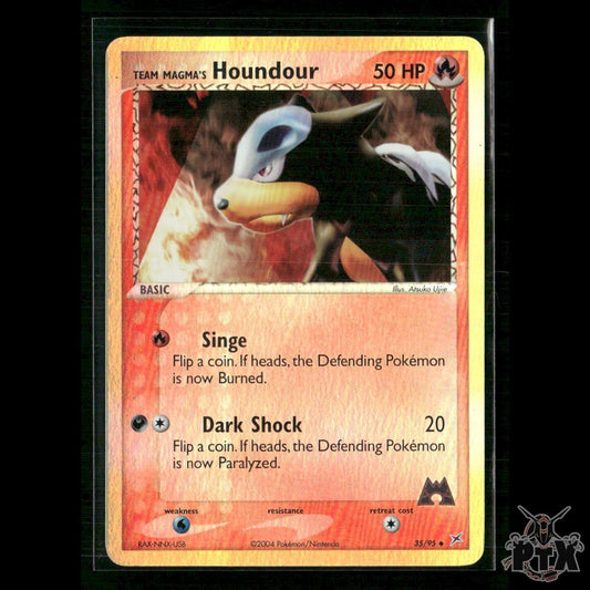 Team Magma's Houndour Reverse Holo 35/95 EX Team Magma vs Team Aqua LP Pokemon