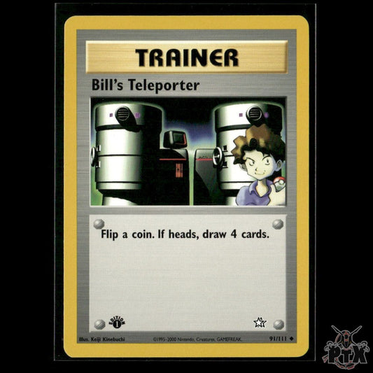 Bill's Teleporter 91/111 1st Edition Neo Genesis LP Pokemon