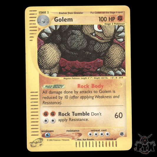 Golem Holo #14/165 Expedition Base Set LP/MP Pokemon 2002