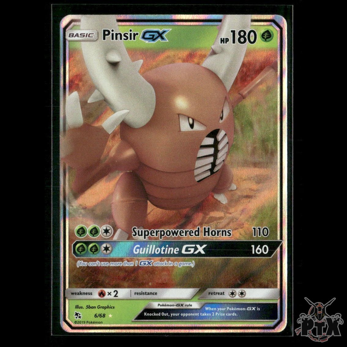Pinsir GX 6/68 Hidden Fates NM Pokemon