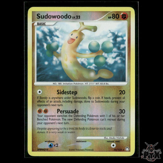 Sudowoodo Reverse Holo 35/123 Mysterious Treasures LP Pokemon