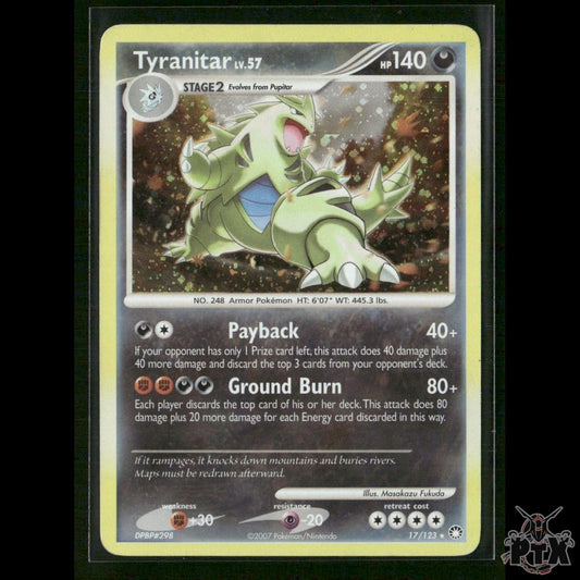 Tyranitar Holo 17/123 Mysterious Treasures MP Pokemon