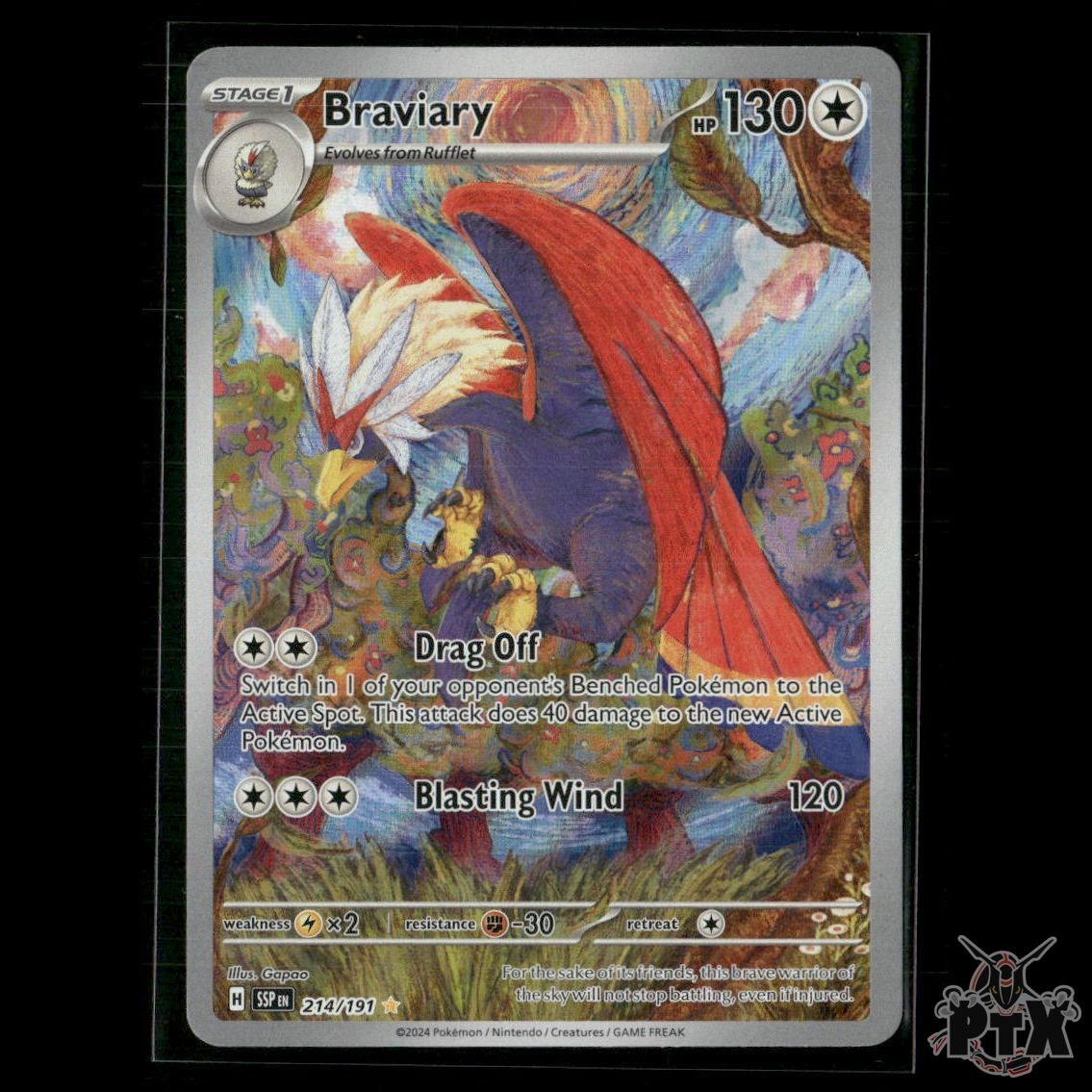 Braviary 214/191 SV08: Surging Sparks NM Pokemon