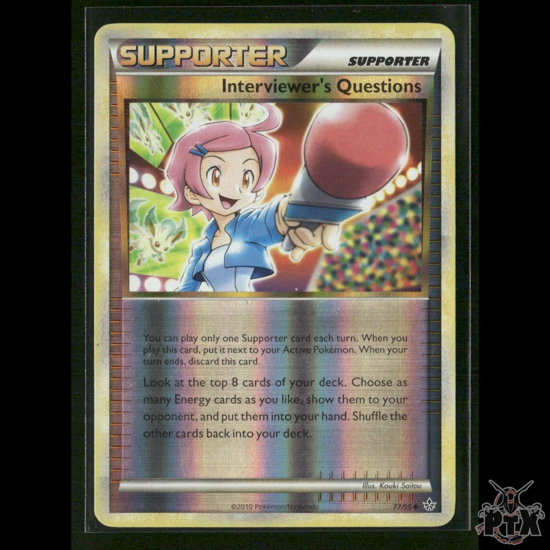 Interviewer's Questions Reverse Holo 77/95 Unleashed LP Pokemon