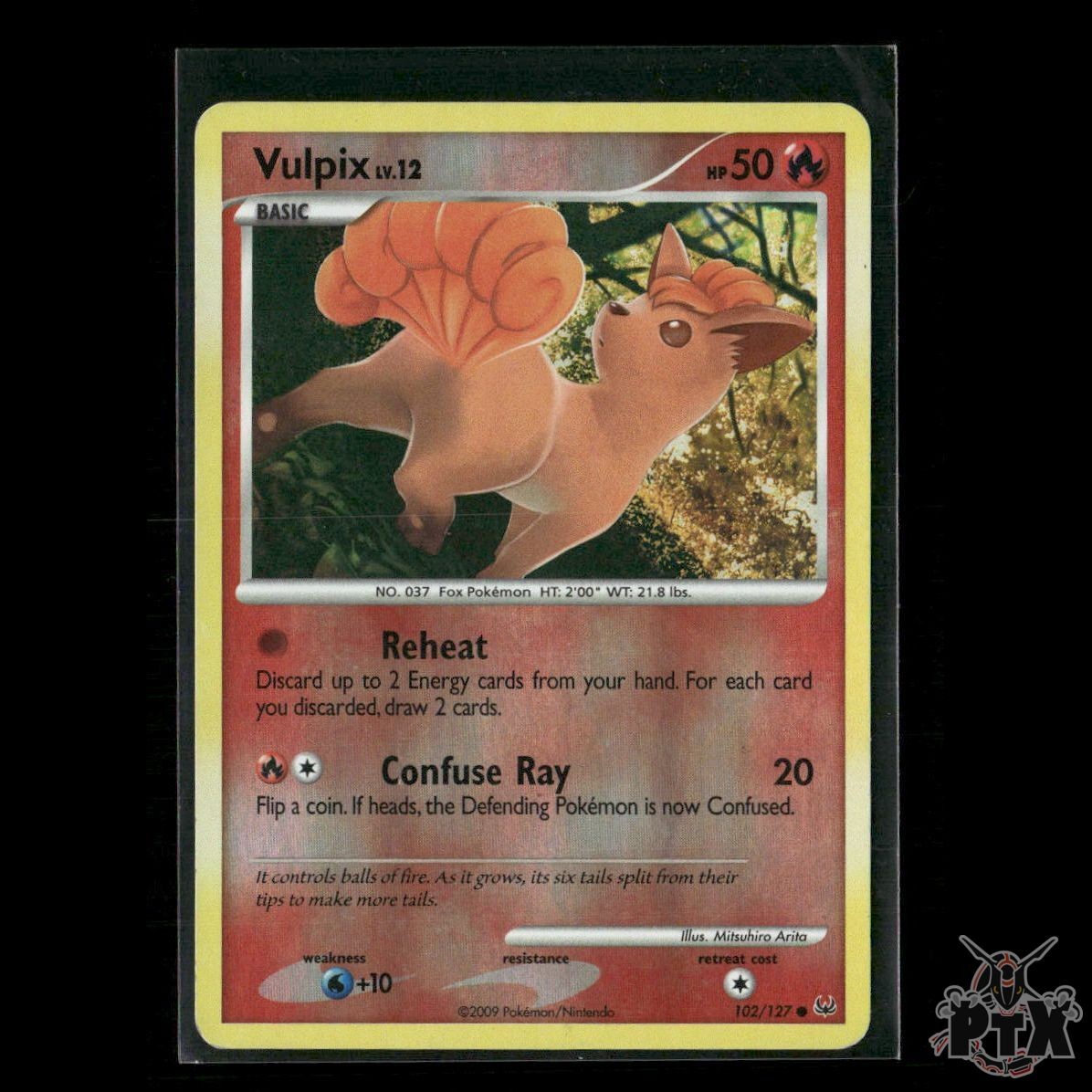 Vulpix Reverse Holo 102/127 Platinum MP Pokemon