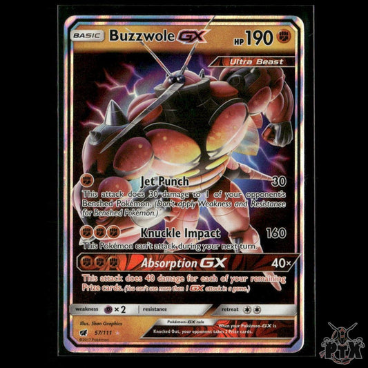 Buzzwole GX 57/111 SM - Crimson Invasion LP Pokemon