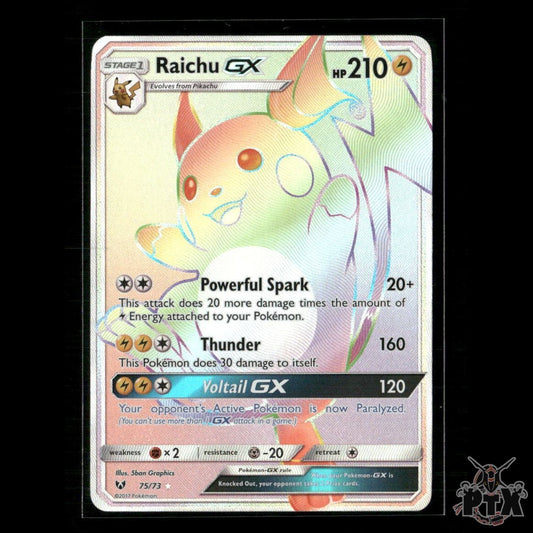 Raichu GX (Secret) 75/73 Shining Legends NM Pokemon