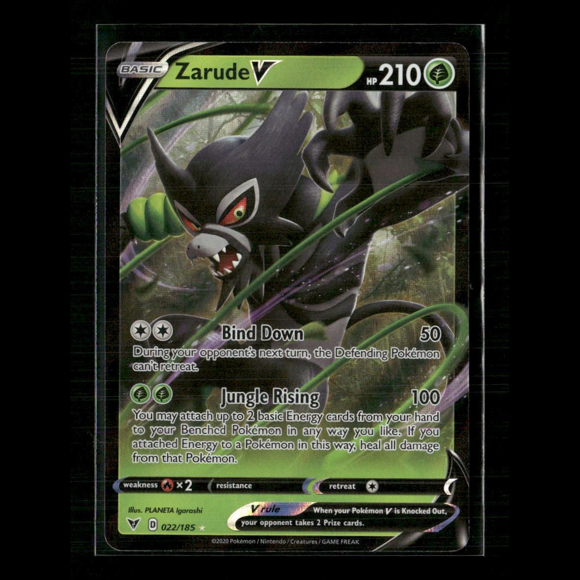 Zarude V 022/185 SWSH04: Vivid Voltage NM Pokemon