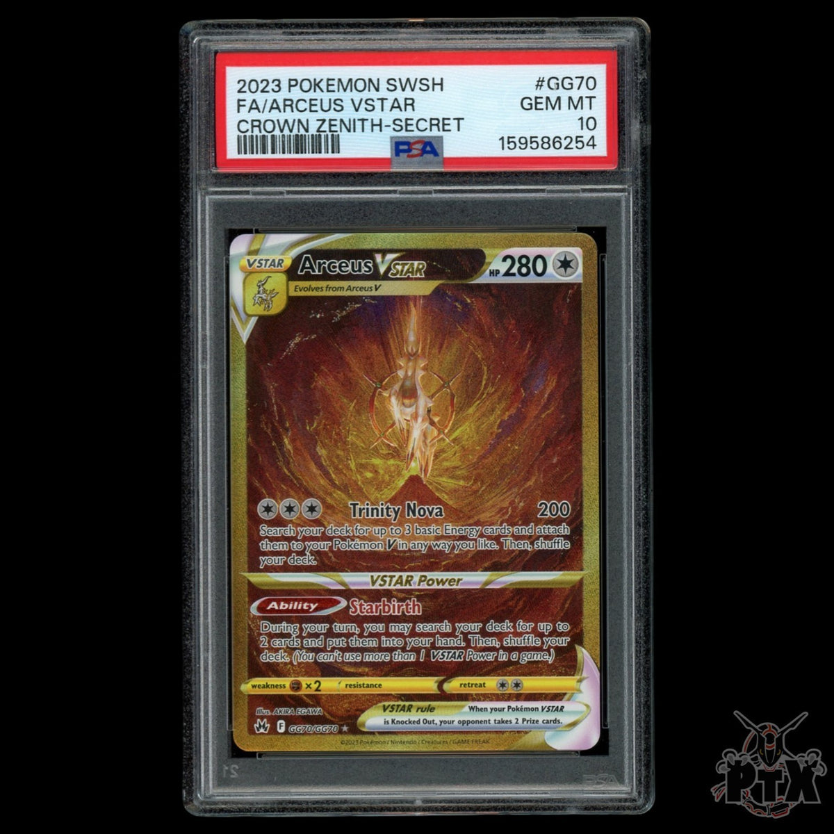 Arceus VSTAR GG70/GG70 PSA 10 Crown Zenith Poekmon 2023