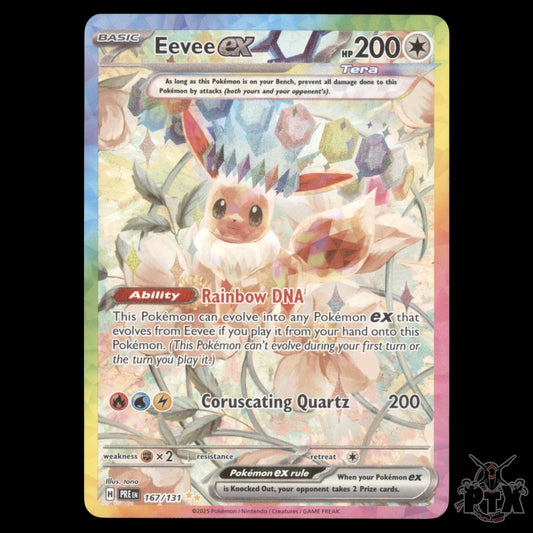Eevee ex #167/131 Prismatic Evolutions NM/Near Mint Pokemon 2025
