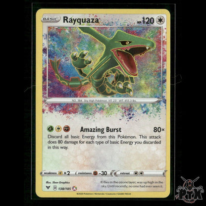 Rayquaza 138/185 SWSH04: Vivid Voltage NM Pokemon