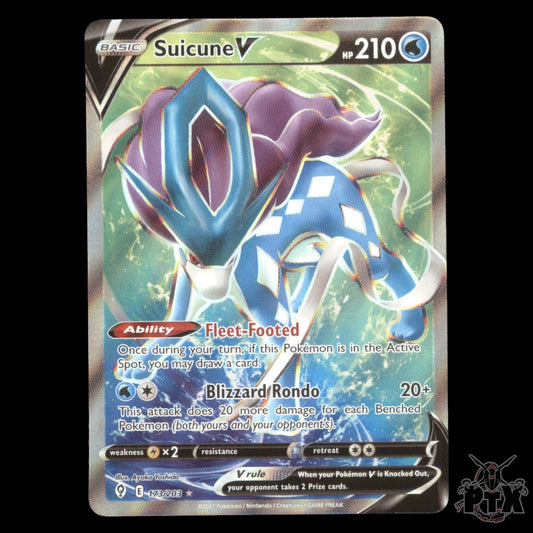 Suicune V #173/203 Evolving Skies NM/Near Mint Pokemon 2021