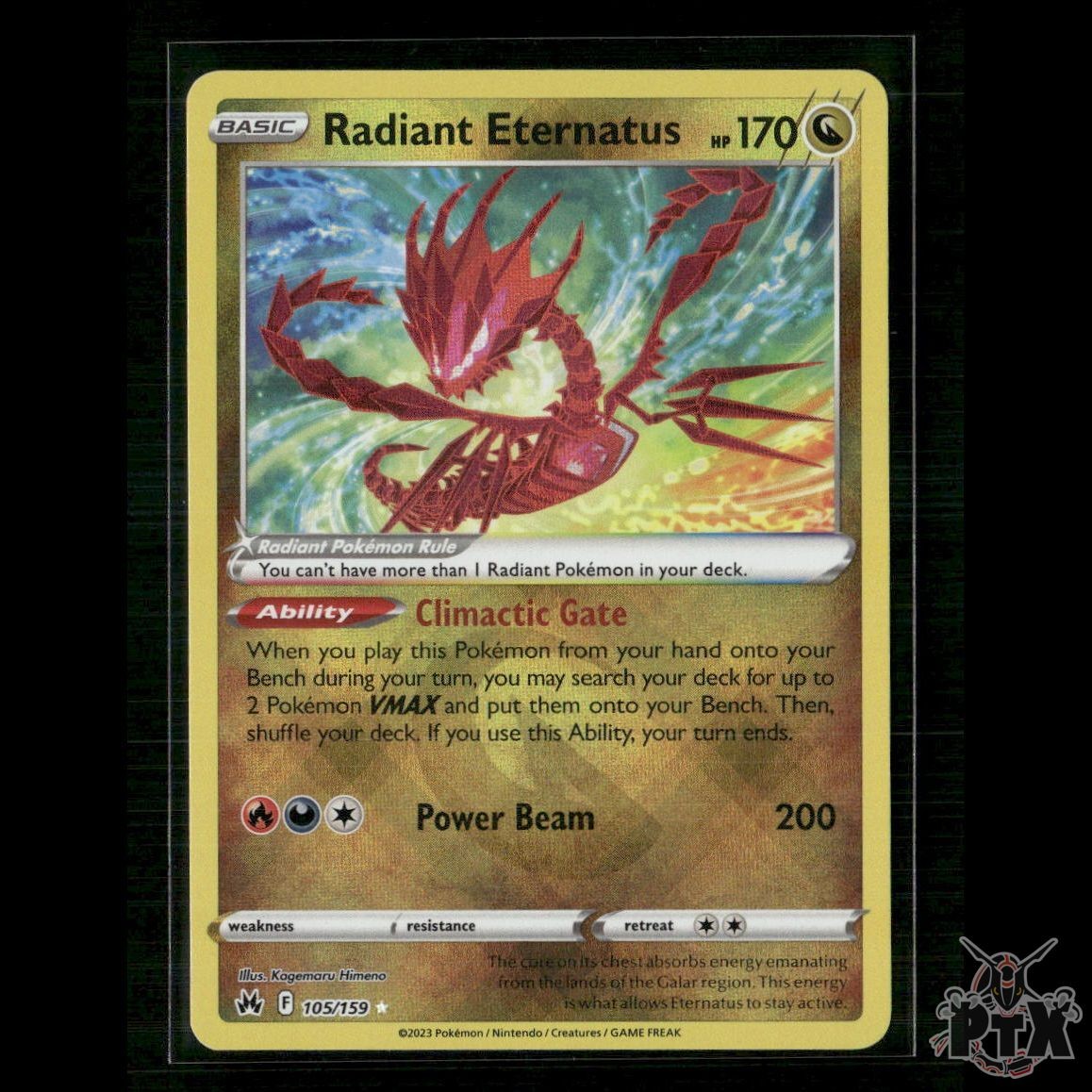 Radiant Eternatus 105/159 SWSH: Crown Zenith NM Pokemon