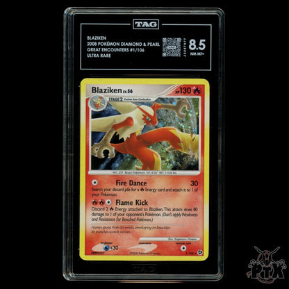 Blaziken Holo 1/106 TAG 8.5 Great Encounters Pokemon 2008