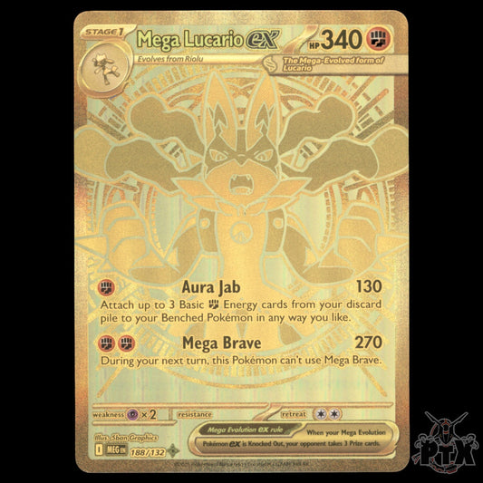 Mega Lucario ex #188/132 Mega Evolution NM/Near Mint Pokemon 2025