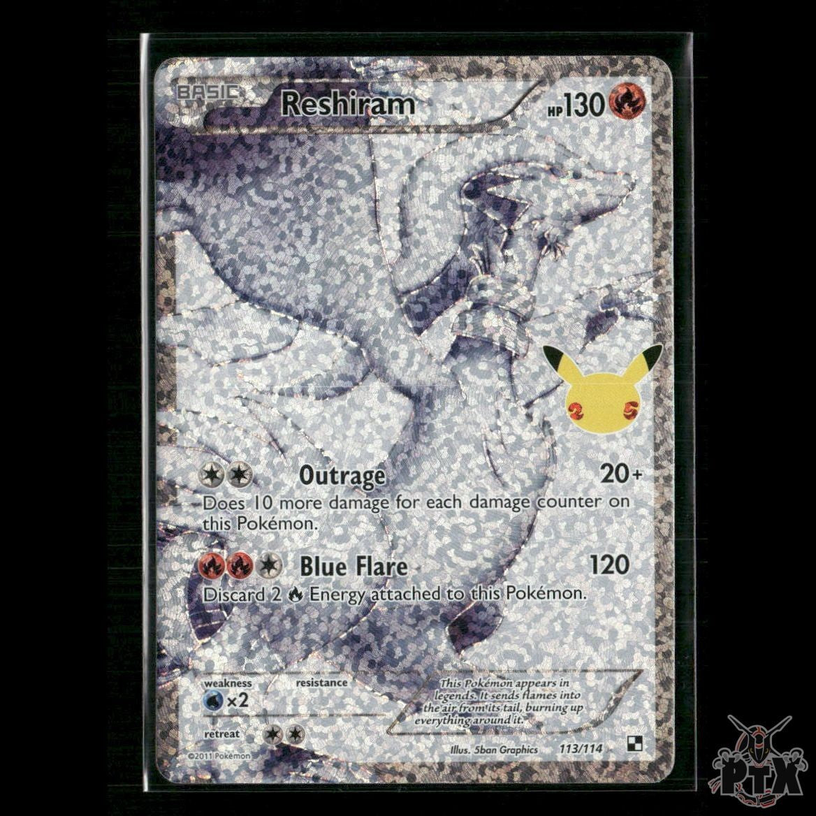 Reshiram 113/114 Celebrations: Classic Collection NM Pokemon