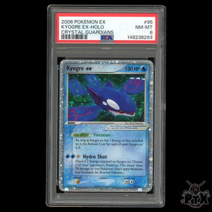 Kyogre ex 95/100 PSA 8 Crystal Guardians Pokemon 2006