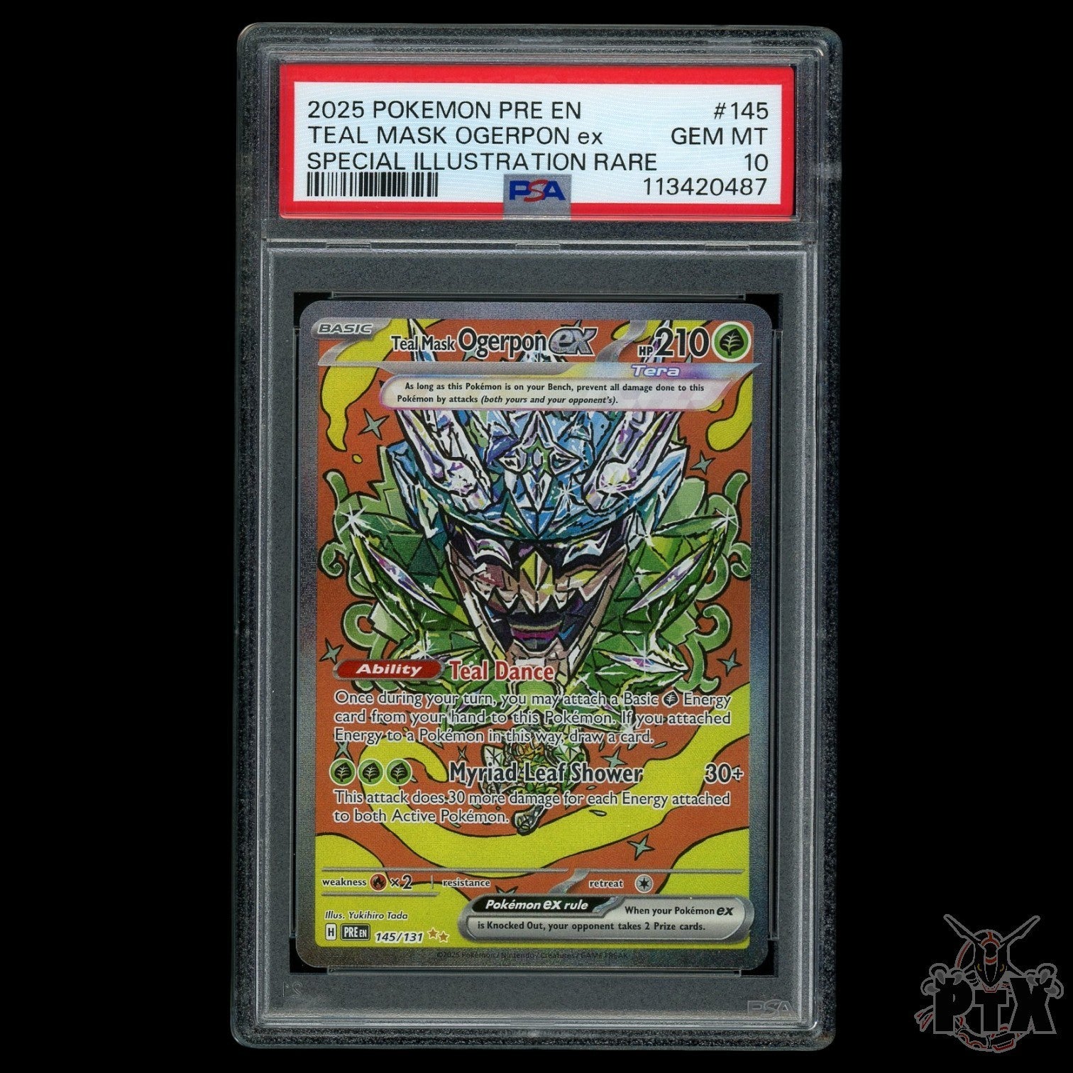 Ogerpon ex #145/131 PSA 10 Prismatic Evolutions Pokemon 2025