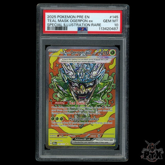 Ogerpon ex #145/131 PSA 10 Prismatic Evolutions Pokemon 2025