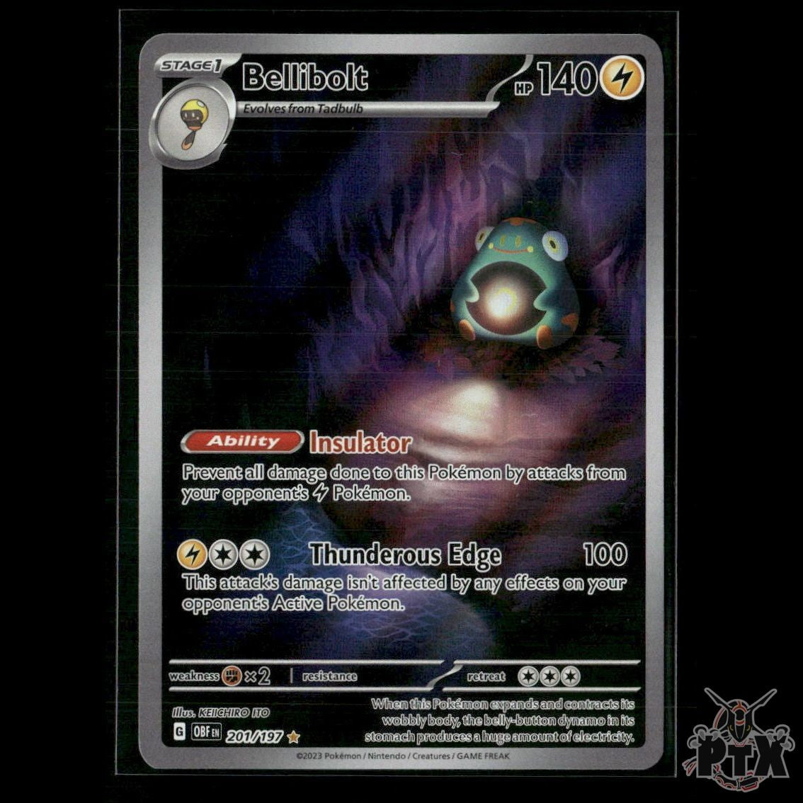 Bellibolt 201/197 SV03: Obsidian Flames NM Pokemon