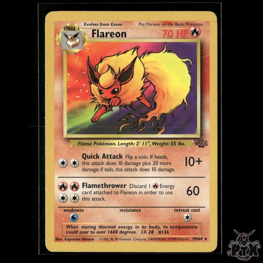 Flareon 19/64 Jungle LP Pokemon